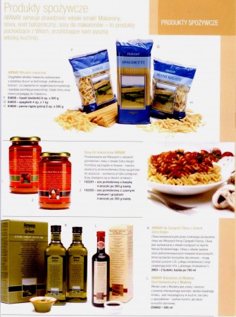 Prawdziwie włoski smak! Makarony, oliwa, ocet balsamiczny, sosy do makaronów - to produkty pochodzące z Włoch, przybliżające nam pyszną włoską kuchnię.